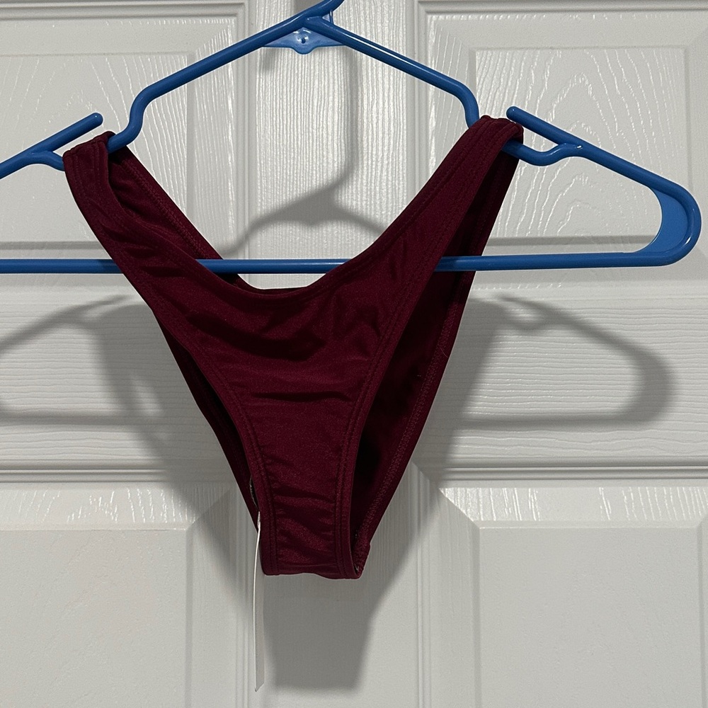 Elegant Burgundy Bikini Bottom